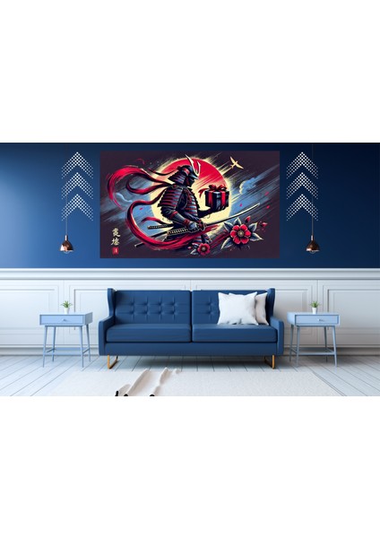 Ti-Play Hanedana 60 x 90 cm Modern Samuray Pvc Çerçevesiz Tablo