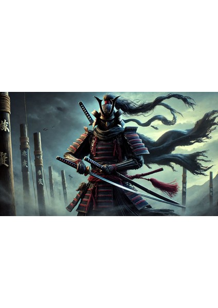 Ti-Play Teslimiyet 60 x 90 cm Modern Samuray Pvc Çerçevesiz Tablo fiyatları