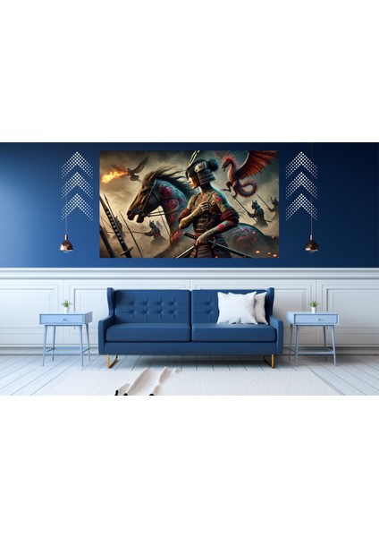 Ti-Play Assassin Woman Ölüm 60 x 90 cm Modern Samuray Pvc Çerçevesiz Tablo