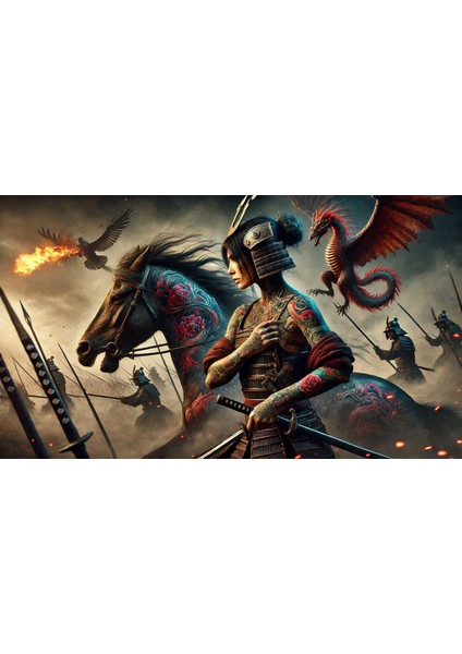 Ti-Play Assassin Woman Ölüm 60 x 90 cm Modern Samuray Pvc Çerçevesiz Tablo fiyatları
