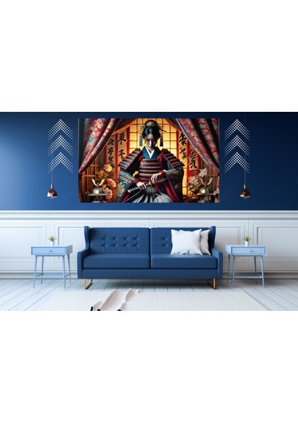 Ti-Play Samuray Kadın Seppuku 60 x 90 cm Modern Pvc Çerçevesiz Tablo