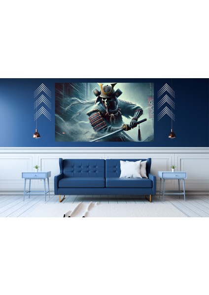 Ti-Play Intikam Için 60 x 90 cm Modern Samuray Pvc Çerçevesiz Tablo