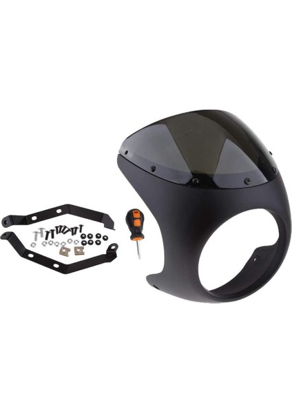 Motosikletler 7" Far Kaplama Ön Cam Ön Cam Ğı Cafe Racer (Yurt Dışından)