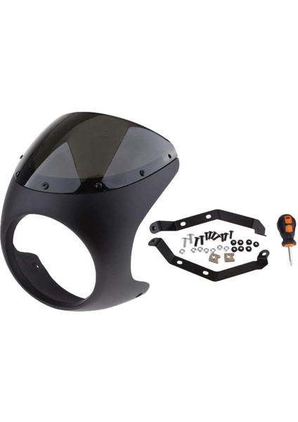 Motosikletler 7" Far Kaplama Ön Cam Ön Cam Ğı Cafe Racer (Yurt Dışından)