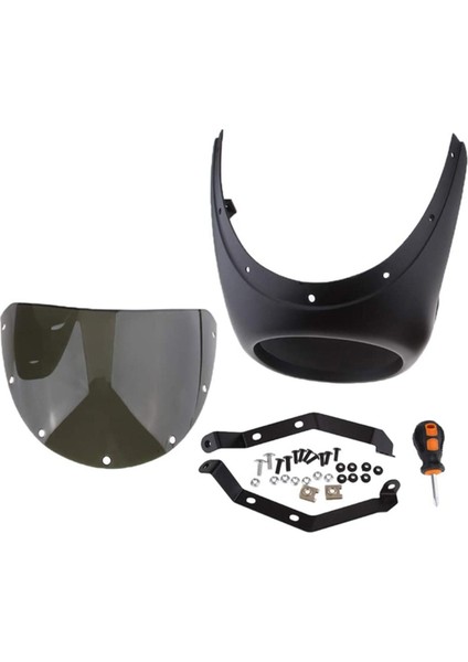 Motosikletler 7" Far Kaplama Ön Cam Ön Cam Ğı Cafe Racer (Yurt Dışından)