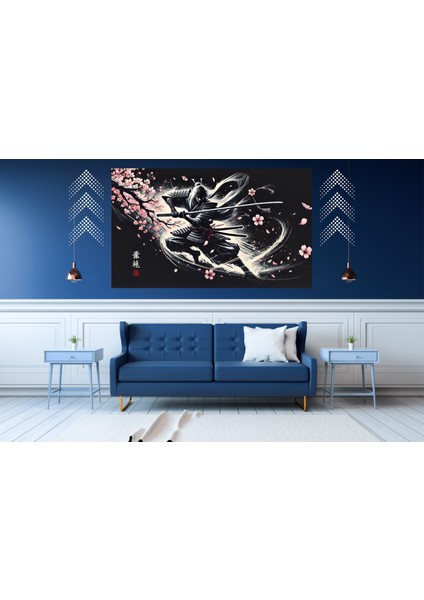 Ti-Play Samuray Bahar Savaşı 60 x 90 cm Modern Pvc Çerçevesiz Tablo