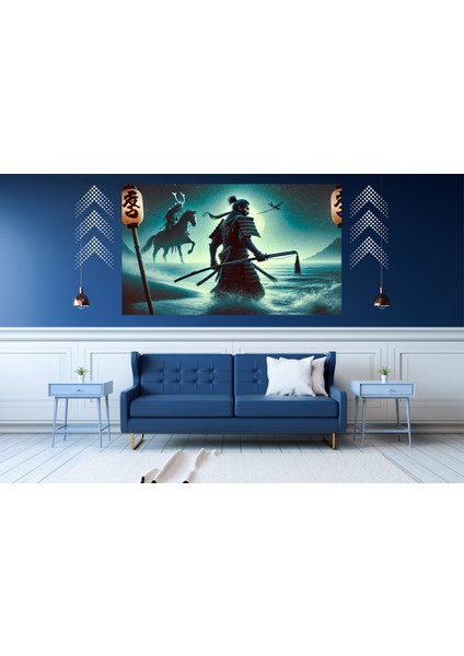 Ti-Play Su ve Toprak 60 x 90 cm Modern Samuray Pvc Çerçevesiz Tablo