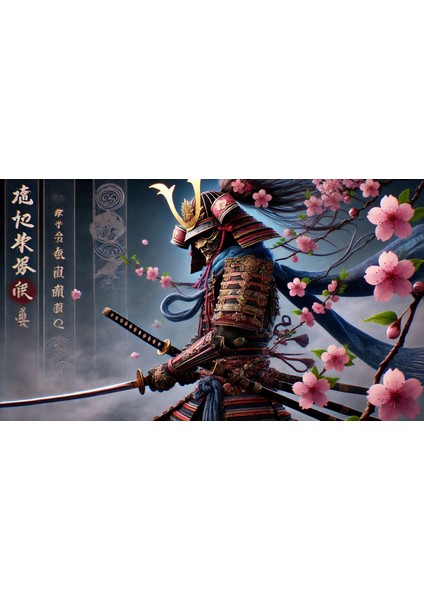 Ti-Play Bahar Çiçekleri Shogun 60 x 90 cm Modern Samuray Pvc Çerçevesiz Tablo fiyatları