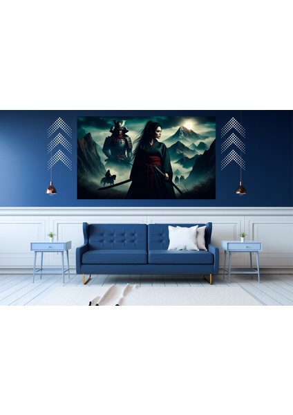 Ti-Play Birleşme 60 x 90 cm Modern Samuray Pvc Çerçevesiz Tablo