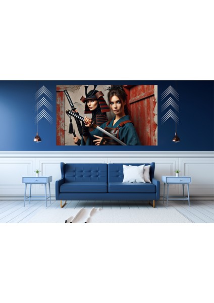 Ti-Play Samuray Kadınlar Pusu 60 x 90 cm Modern Pvc Çerçevesiz Tablo
