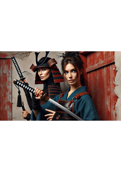 Ti-Play Samuray Kadınlar Pusu 60 x 90 cm Modern Pvc Çerçevesiz Tablo fiyatları