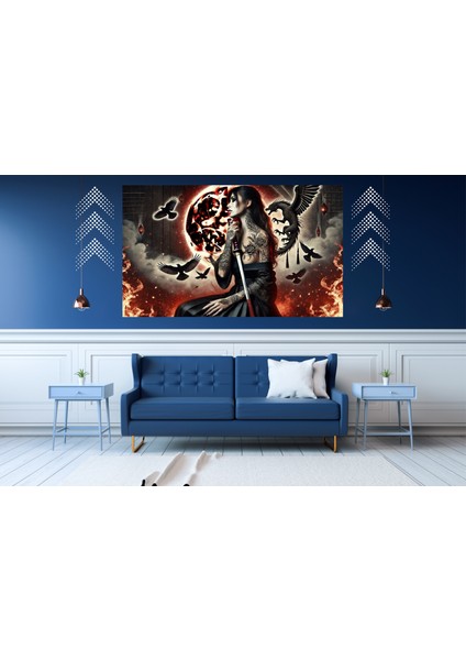 Ti-Play Suikastçi Kadın Samuray Görev Tamam 60 x 90 cm Modern Pvc Çerçevesiz Tablo