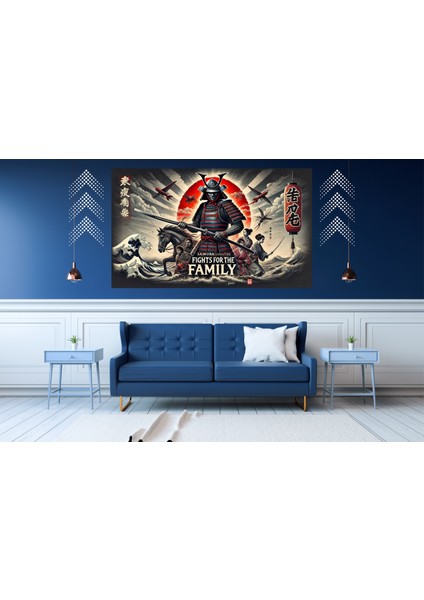 Ti-Play Aileyi Koru Samuraı 60 x 90 cm Modern Pvc Çerçevesiz Tablo