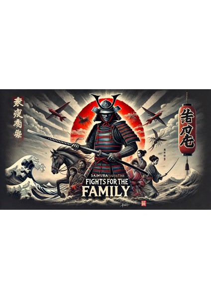 Ti-Play Aileyi Koru Samuraı 60 x 90 cm Modern Pvc Çerçevesiz Tablo fiyatları