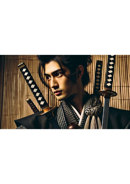 Ti-Play Yakışıklı Buşi 60 x 90 cm Modern Samuray Pvc Çerçevesiz Tablo fiyatları