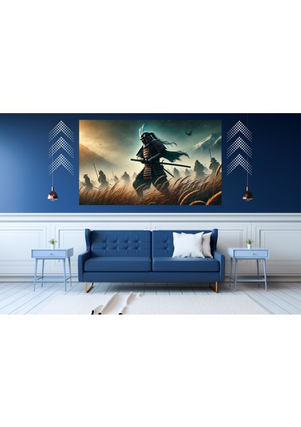 Ti-Play Pusu Birliği 60 x 90 cm Modern Samuray Pvc Çerçevesiz Tablo