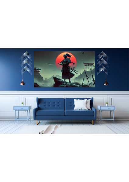 Ti-Play Kılıçlar Düştü 60 x 90 cm Modern Samuray Pvc Çerçevesiz Tablo