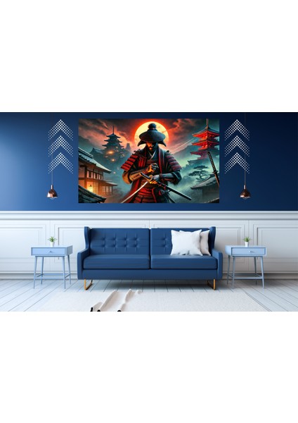 Ti-Play Baskın 60 x 90 cm Modern Samuray Pvc Çerçevesiz Tablo