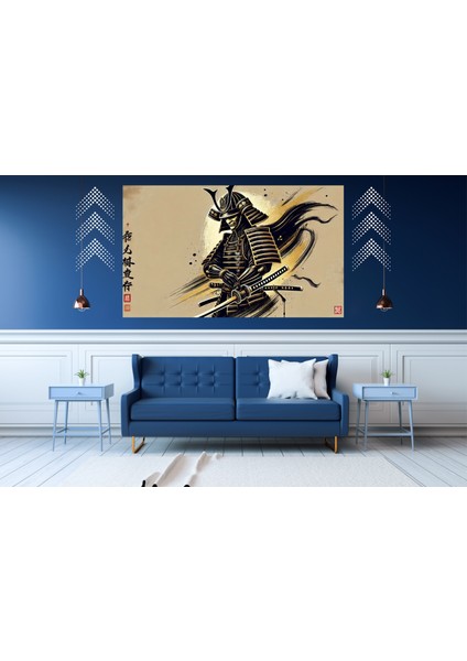 Ti-Play Shogun Black 60 x 90 cm Modern Samuray Pvc Çerçevesiz Tablo