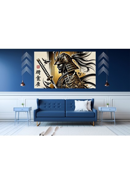 Ti-Play Ejder Shogun 60 x 90 cm Modern Samuray Pvc Çerçevesiz Tablo