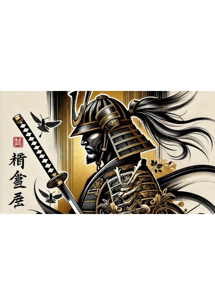 Ti-Play Ejder Shogun 60 x 90 cm Modern Samuray Pvc Çerçevesiz Tablo fiyatları