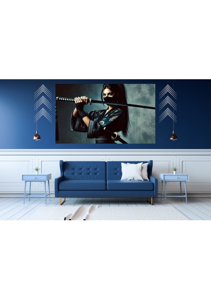 Ti-Play Samuray Kadın Başlangıç 60 x 90 cm Modern Pvc Çerçevesiz Tablo
