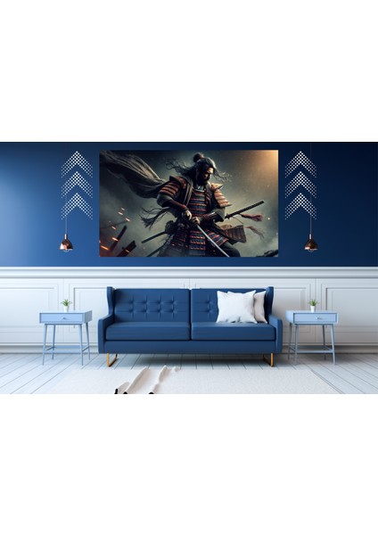Ti-Play Şeref ve Onur 60 x 90 cm Modern Samuray Pvc Çerçevesiz Tablo