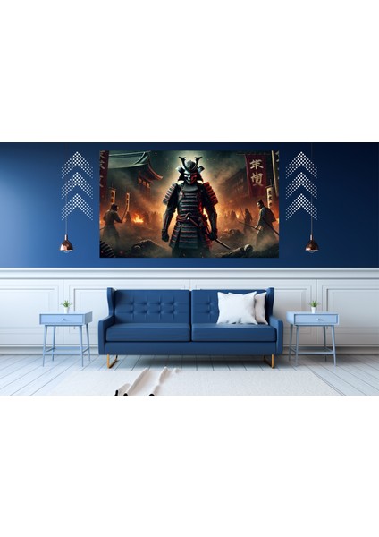 Ti-Play Düşman Yenildi 60 x 90 cm Modern Samuray Pvc Çerçevesiz Tablo
