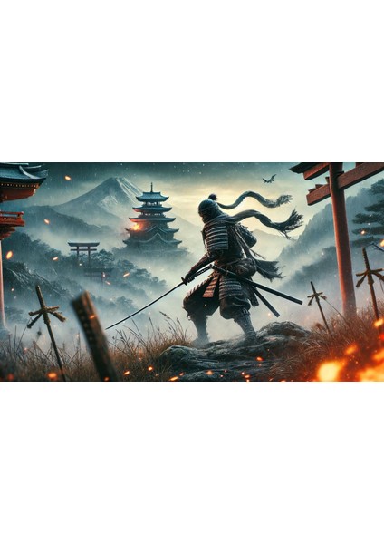 Ti-Play Kayıp Shogun 60 x 90 cm Modern Samuray Pvc Çerçevesiz Tablo