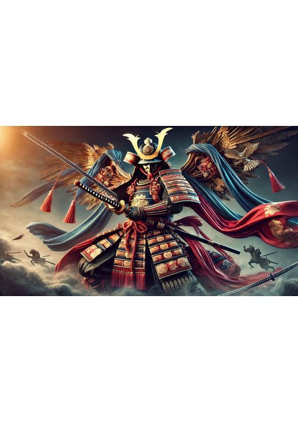 Ti-Play Gold Shogun 60 x 90 cm Modern Samuray Pvc Çerçevesiz Tablo