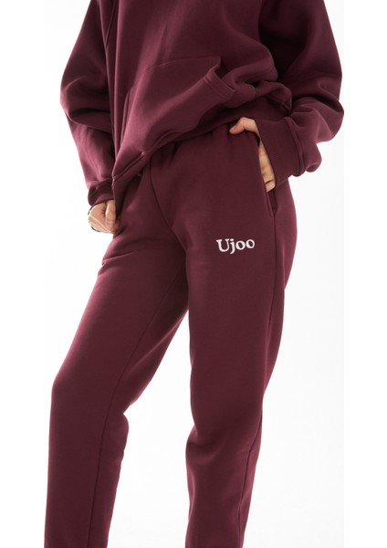 Kadın/ Lastikli Paça /nakışlı /3 Iplik Şardonlu /eşofman Altı/jogger