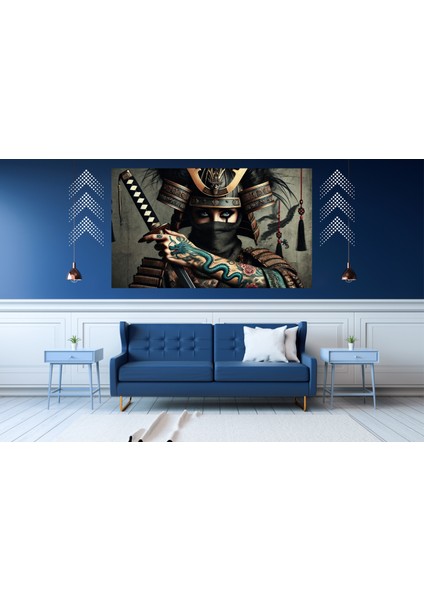 Ti-Play Aıko 60 x 90 cm Modern Kadın Samuray Pvc Çerçevesiz Tablo