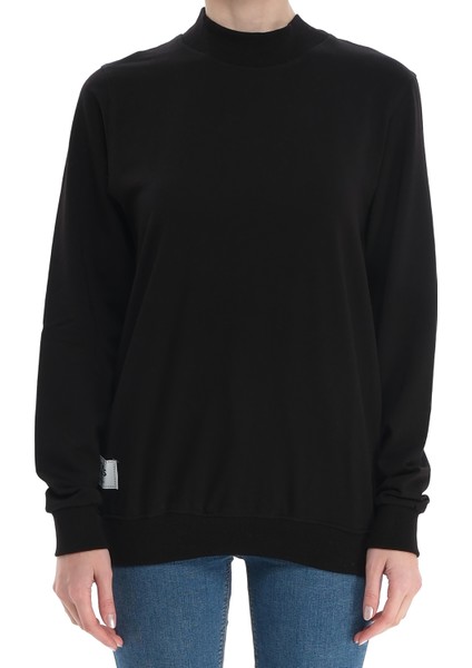 Boğazlı 3 Iplik Oversize Sweatshirt