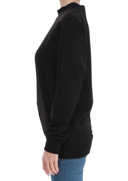 Boğazlı 3 Iplik Oversize Sweatshirt