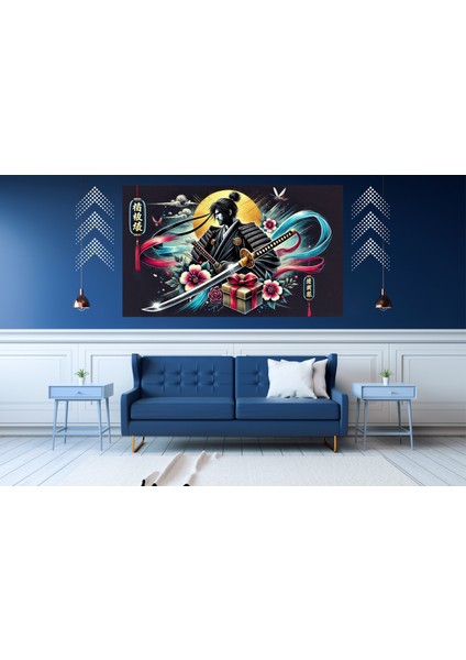 Ti-Play Akıra 60 x 90 cm Modern Samuray Pvc Çerçevesiz Tablo