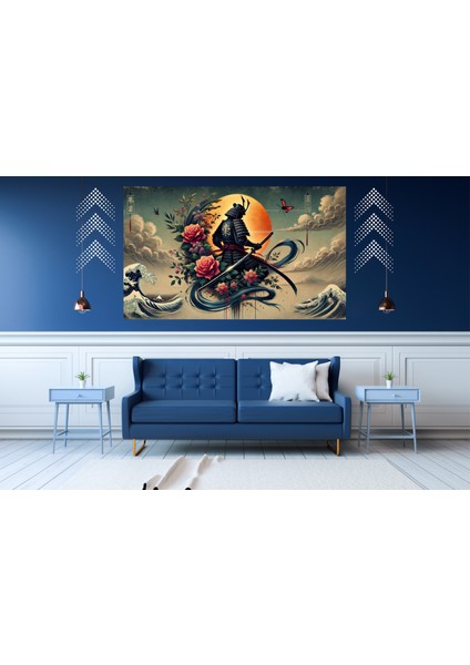 Ti-Play Masaru 60 x 90 cm Modern Samuray Pvc Çerçevesiz Tablo