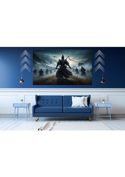 Ti-Play Ölmek Var Dönmek Yok 60 x 90 cm Modern Samuray Pvc Çerçevesiz Tablo