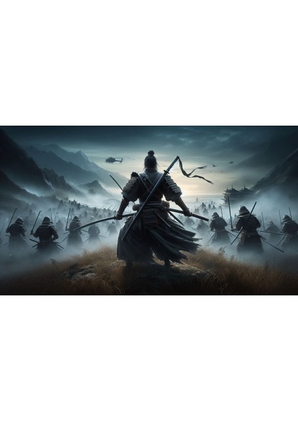 Ti-Play Ölmek Var Dönmek Yok 60 x 90 cm Modern Samuray Pvc Çerçevesiz Tablo fiyatları