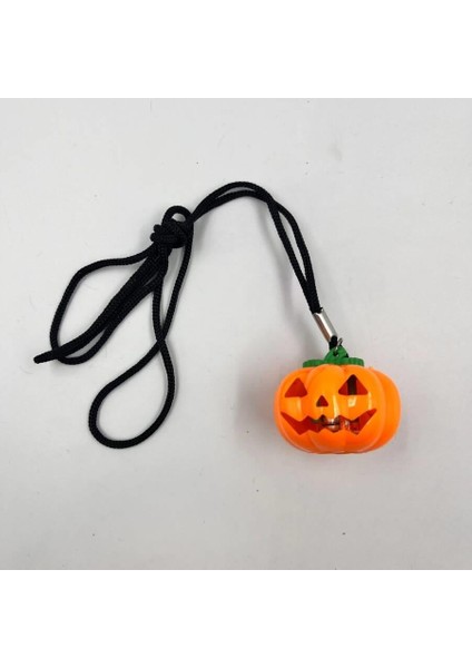 Halloween Cadılar Bayramı Bal Kabağı Kolye Işıklı 14cm çap Parti Aksesuarı