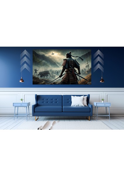 Ti-Play Şiddet Artıyor 60 x 90 cm Modern Samuray Pvc Çerçevesiz Tablo