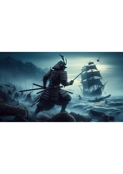 Ti-Play Son Nefes 60 x 90 cm Modern Samuray Pvc Çerçevesiz Tablo fiyatları