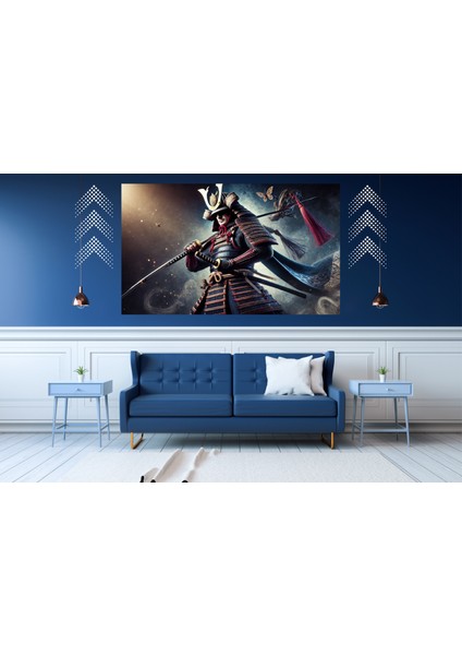 Ti-Play Çift Uçlu Kılıç 60 x 90 cm Modern Samuray Pvc Çerçevesiz Tablo