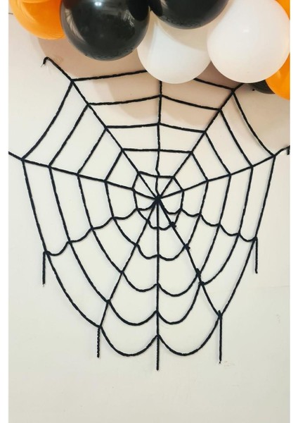 Halloween Cadılar Bayramı Örümcek Ağı Siyah Yumuşak Esnek Floş Malzemeden 150*150CM fırsatları