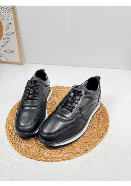 Günlük Erkek Ayakkabı Içi Dışı Casual Lastik Bağcıklı Beyaz Tabanlı Comfort Sneaker 5080 modelleri