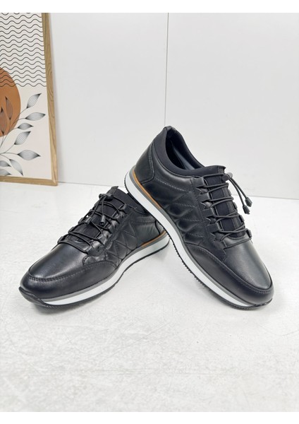 Günlük Erkek Ayakkabı Içi Dışı Casual Lastik Bağcıklı Beyaz Tabanlı Comfort Sneaker 5040 modelleri