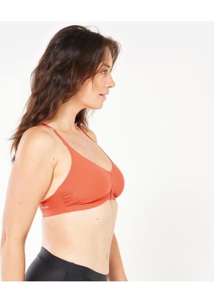 Nabaiji Kadın Sporcu Kesim Yuvarlak Yaka Bikini Üstü - Turuncu - LILA indirimleri