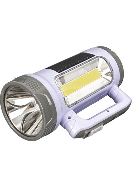 5W Solarlı+Şarjlı El Fenerli Işıldak (Om-27) (4886)