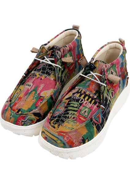 Kadın Vegan Deri Çok Renkli Bot - No More Drama Tasarım