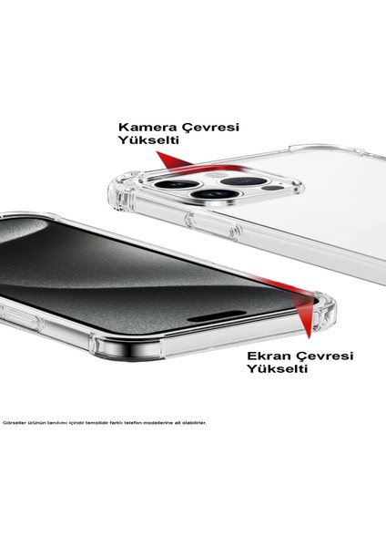 Apple iPhone 11 Pro Kapak Kamera Bölümü Açık Airbag Antishock Köşe Korumalı Şeffaf Silikon Kılıf