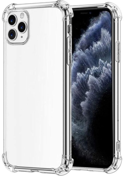 Apple iPhone 11 Promax Kapak Kamera Bölümü Açık Airbag Antishock Köşe Korumalı Şeffaf Silikon Kılıf